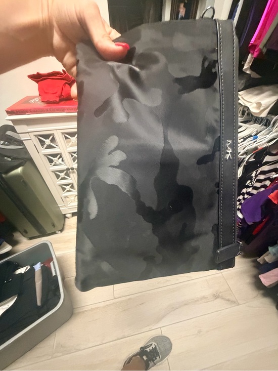 Michael Kors Handbags - Michael Kors Black Nylon Camo clutch